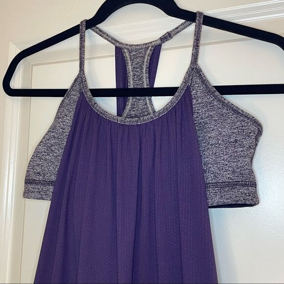 Lululemon Purple And Gray Tank Top Sports Bra Combo size 6 - Picture 3 of 10